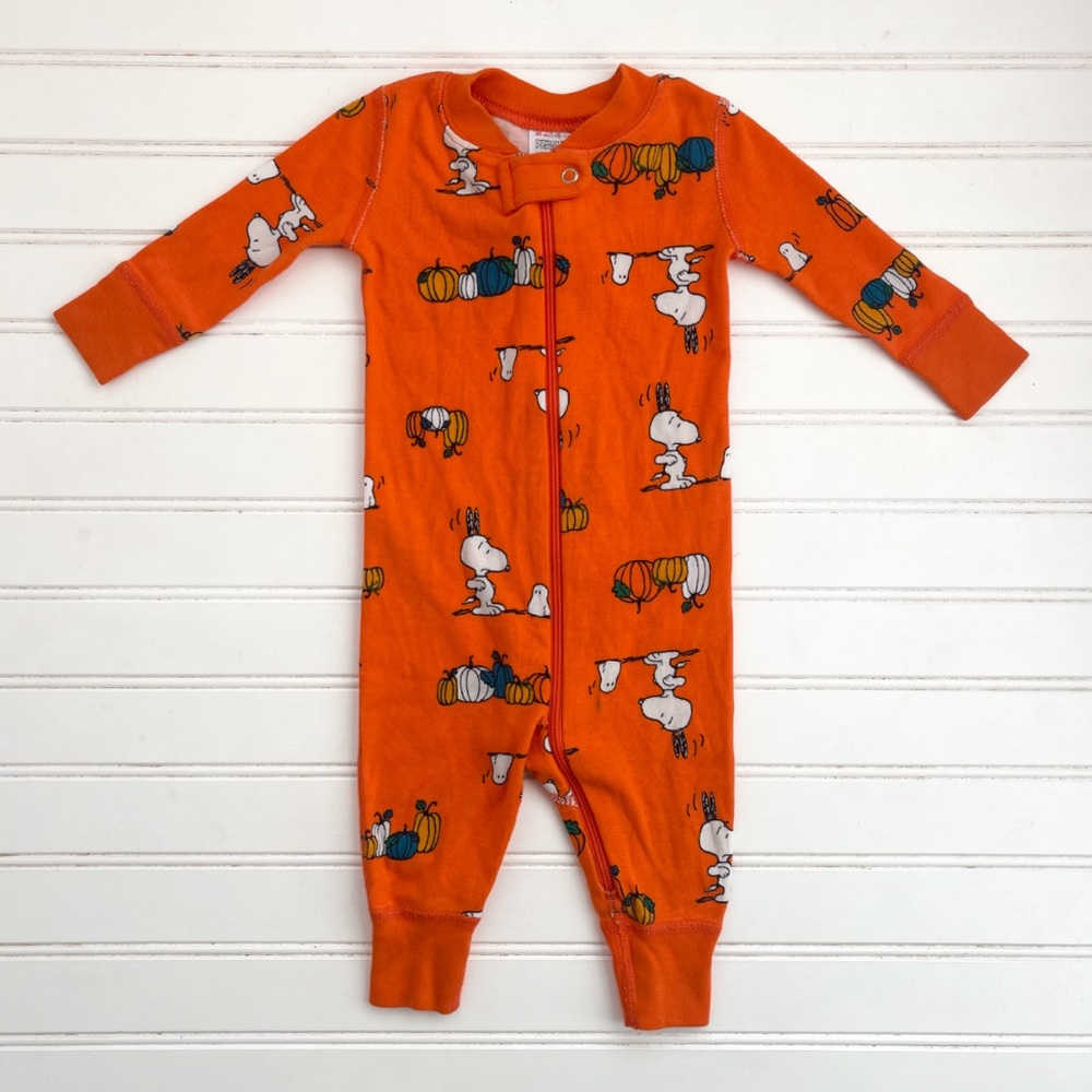 HANNA ANDERSSON x PEANUTS EUC 100% Organic Cotton Snoopy Pumpkin Pajamas